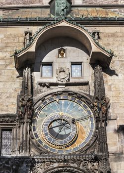 Prague astronomical clock, one of the most famous landmarks in prague


