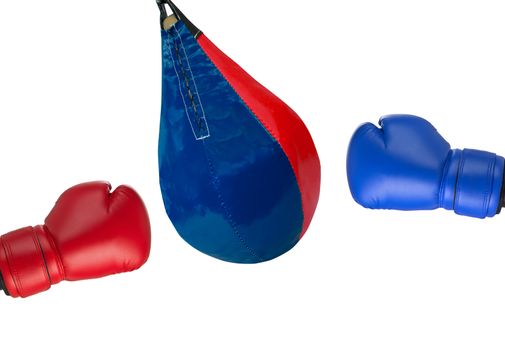 strike on a punching bag