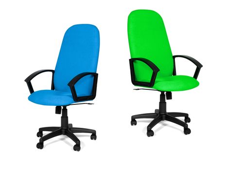 office chairs isolated on a white