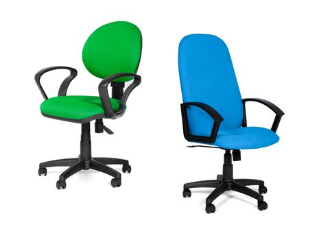 office chairs isolated on a white