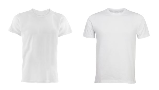 white T-shirt isolated on white