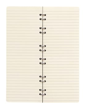 Open notebook isolated
