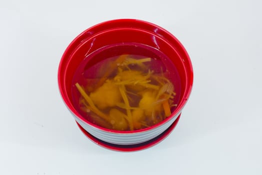 miso soup, japanese food isolate on white background