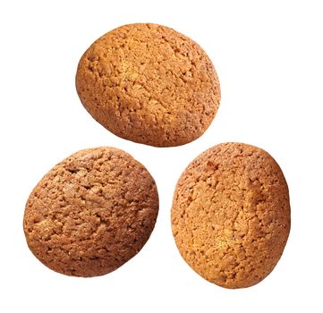 Three oatmeal cookies