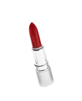 Red lipstick isolated on white background