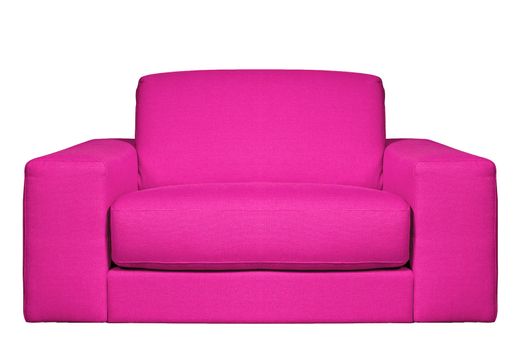 modern pink armchair