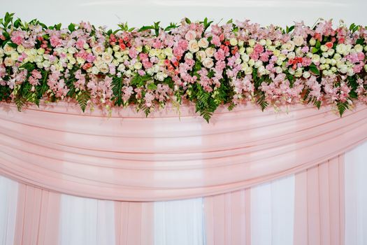 Beautiful flowers background for wedding scene