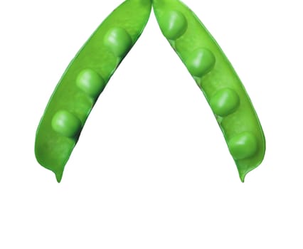 peas isolated on white