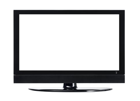 LCD screen TV with white background