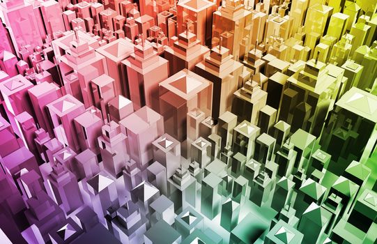 Futuristic Web Cyber Data Grid Color Background