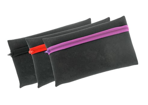 pencil-cases on white background