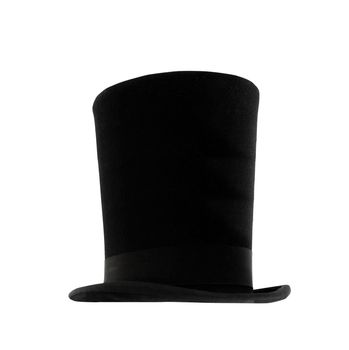 Black magic hat isolated on a white background
