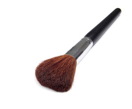 black cosmetic brush isolated