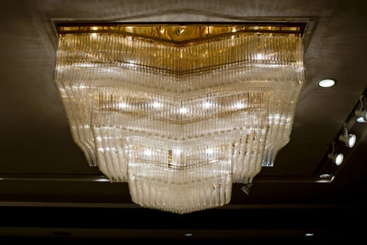Chrystal chandelier close-up.