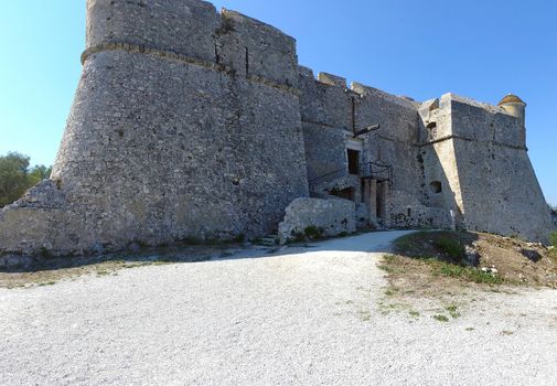 Panoramic view of the Fort du mont Alban. Old fortification near the city of Villefranche-sur-Mer