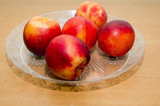 Bald apricot, vitamin breakfast tray offering.