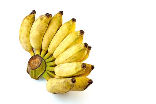 Pisang Awak banana, Namwa banana, Cultivate banana on white background