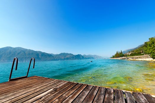 Lago di Garda (Garda Lake), the largest Italian lake of glacial origin. Veneto, lombardy and Trentino Alto Adige