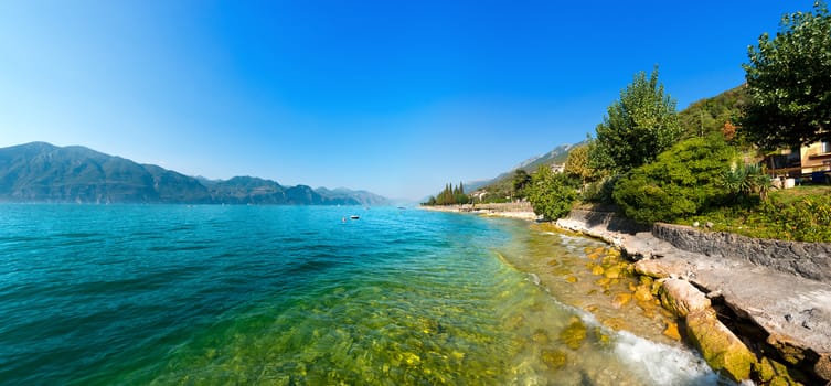 Lago di Garda (Garda Lake), the largest Italian lake of glacial origin. Veneto, lombardy and Trentino Alto Adige