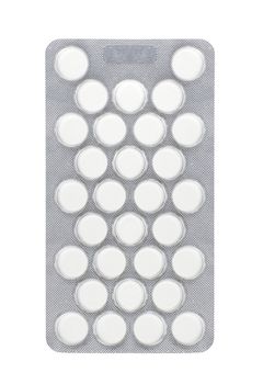 Pack of Medical Pills isolated on white background