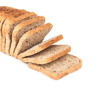 Sliced bread. Isolated on a white background