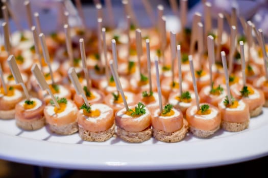 Delicious canapes as event dish