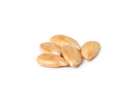 fresh sunflower seeds isolated on a white background