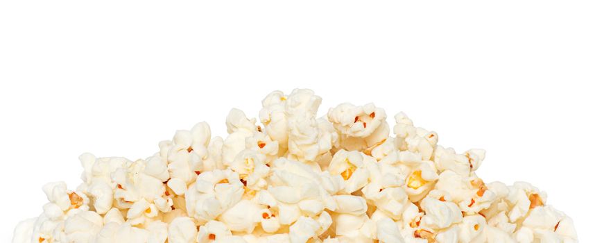 Popcorn pile isolated on white