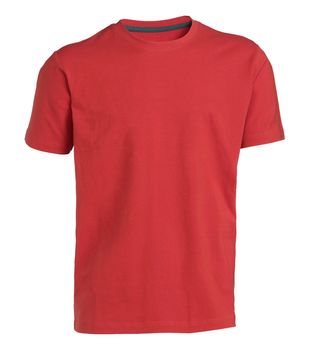 red T-shirt isolated on white background