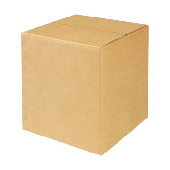 cardboard box on white background