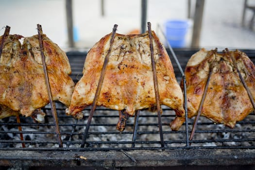 Grilled Chicken on Gridiron Thai Food Dish