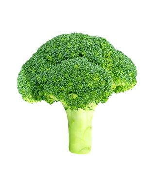 Fresh raw broccoli isolated on white 
