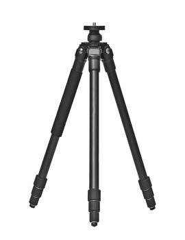 photo tripod isolated on white background.