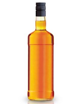 whiskey bottl on white background