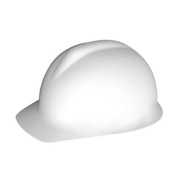 White hard hat, isolated on white