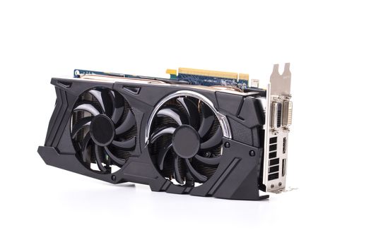 Graphics card isolated on white background