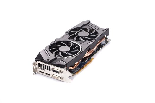 Graphics card isolated on white background