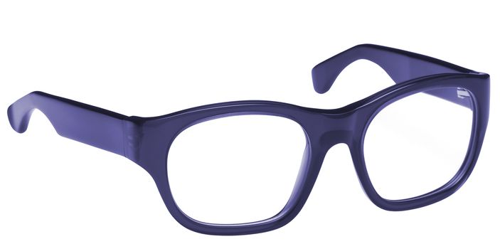 blue glasses isolated on a white background