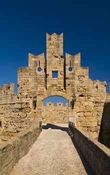 Rhodes Island, Greece. The famous Knights Grand Master Palace in the Medieval town of rhodes