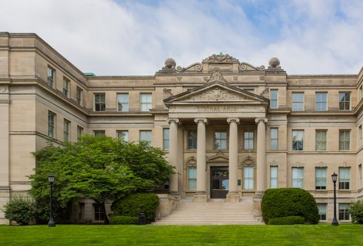 IOWA CITY, IA/USA - AUGUST 7, 2015: Liberal Arts building at the University of Iowa. The University of Iowa is a flagship public research university.