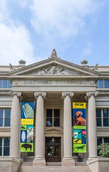 IOWA CITY, IA/USA - AUGUST 7, 2015: Natural Sciences building at the University of Iowa. The University of Iowa is a flagship public research university.