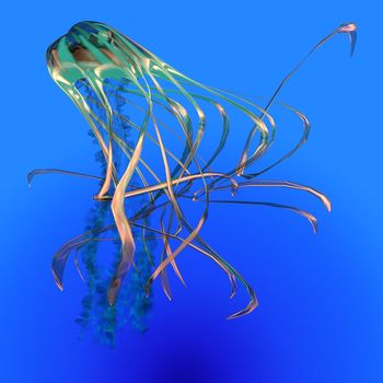 The Jellyfish is a transparent gelatinous predator that uses its stinging tentacles to catch fish and small prey.