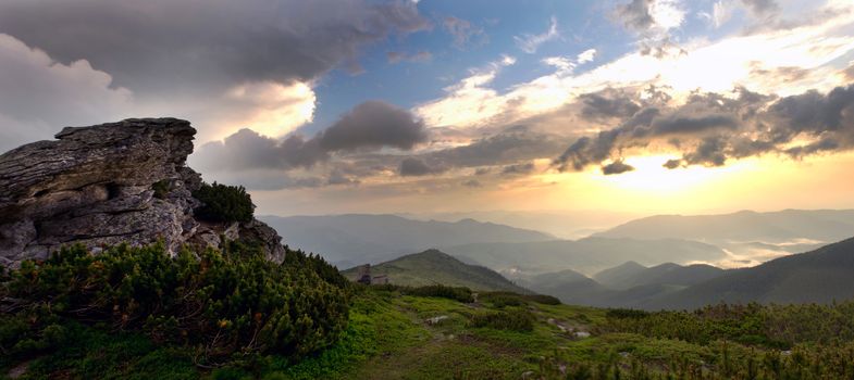  misty morning mountainside (Carpathian Mt's, Ukraine)