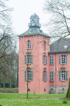 Tower of an old moated castle near Dusseldorf Kaiserswerth