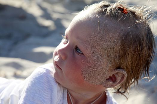 Cute little girl on the beach