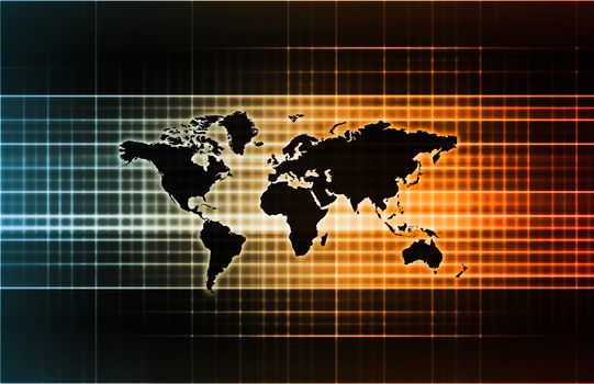 Social Media Network on the Internet in 3d