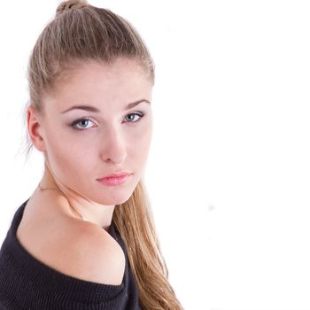 Beauty Girl with Long Healthy Hair, Long Lushes