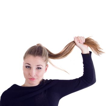 Girl with Long Healthy Hair, Long Lushes