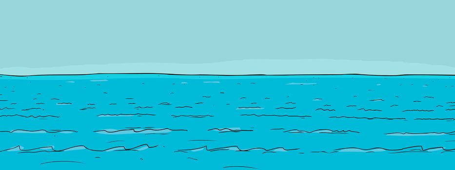 Background illustration of wide ocean water surface