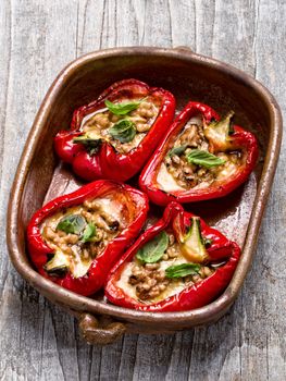 close up of rustic roasted bell pepper